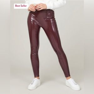 SPANX Faux Parent Leather Leggings